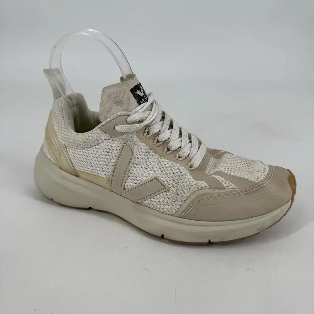 Veja Womens White and Beige Athletic Sneakers